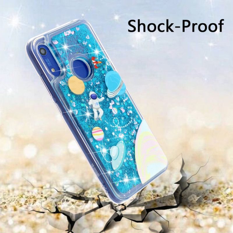 Etui Huawei Y6 2019 Brokat Astronauta Etui Ochronne