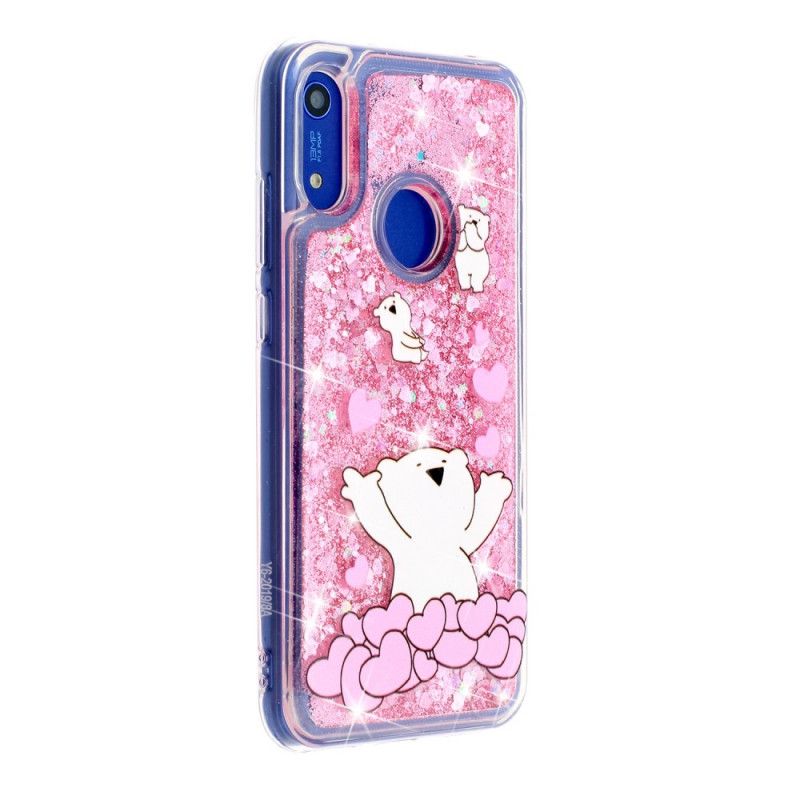 Etui Huawei Y6 2019 Brokatowe Misie Etui Ochronne