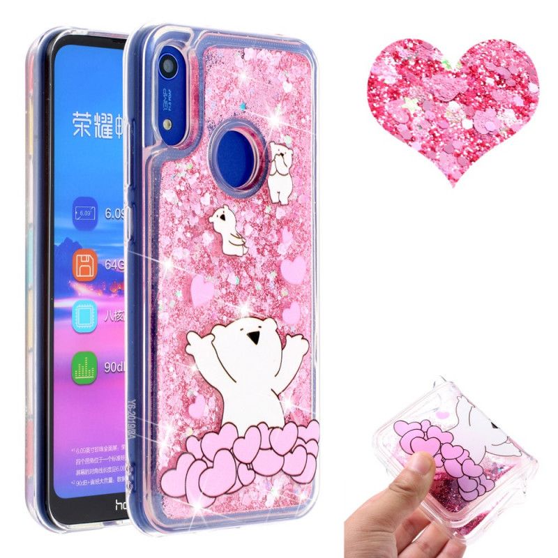 Etui Huawei Y6 2019 Brokatowe Misie Etui Ochronne