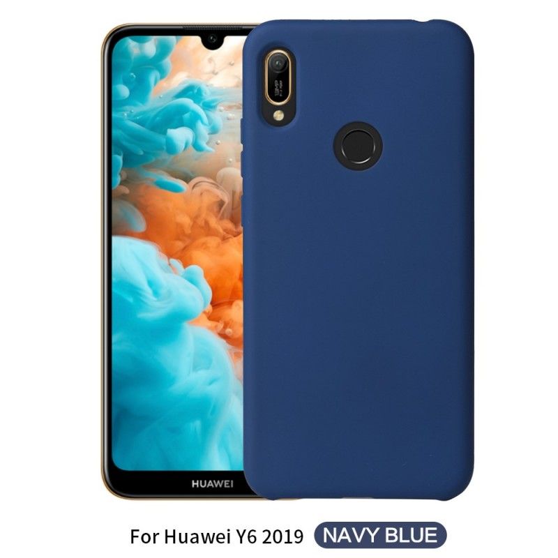 Etui Huawei Y6 2019 Ciemnoniebieski Elastyczny Howmak Etui Ochronne