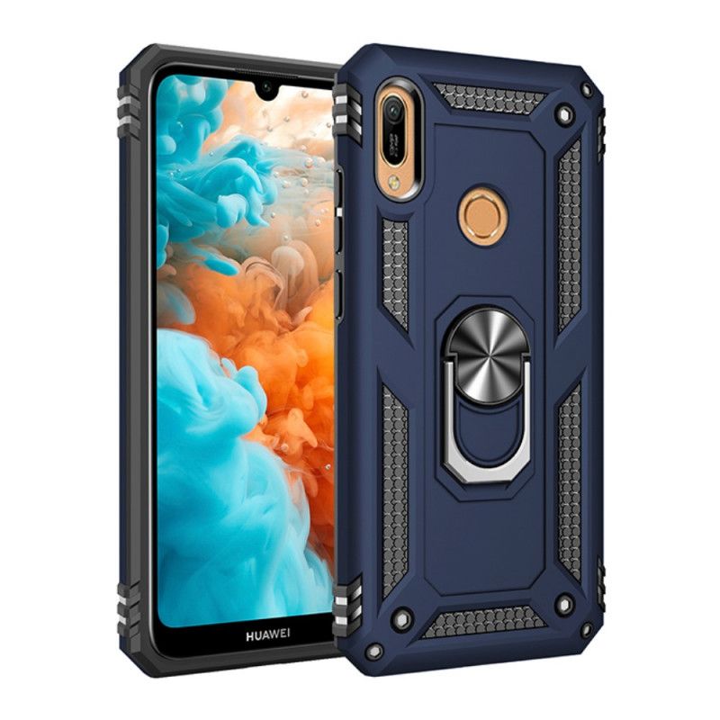 Etui Huawei Y6 2019 Czerwony Czarny Pierścień Premium