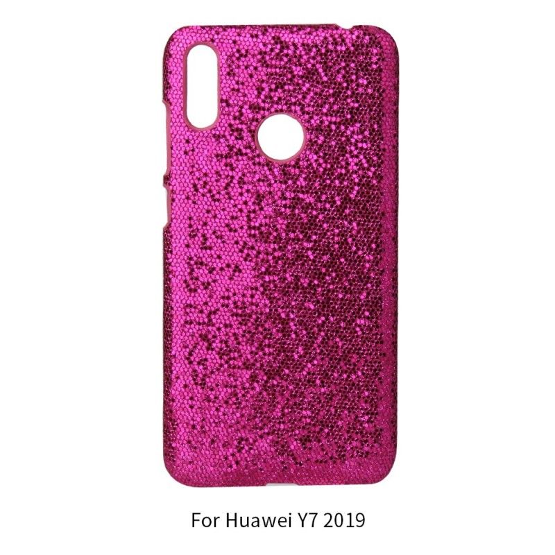 Futerały Huawei Y6 2019 Magenta Czarny Cekiny