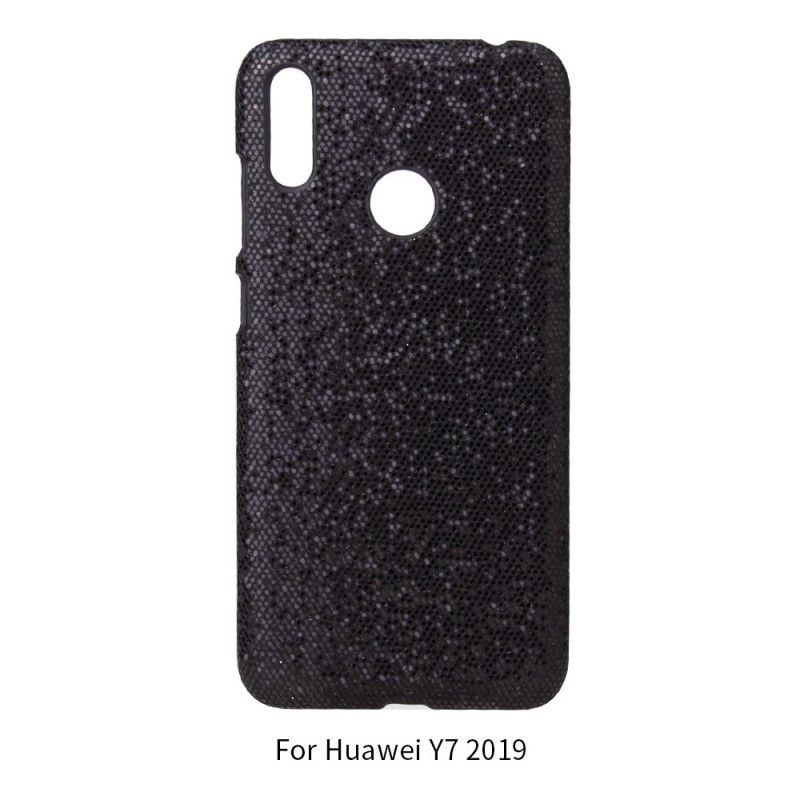 Futerały Huawei Y6 2019 Magenta Czarny Cekiny