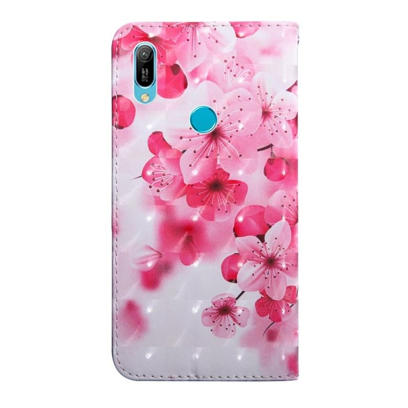 Pokrowce Huawei Y6 2019 Różowe Kwiaty