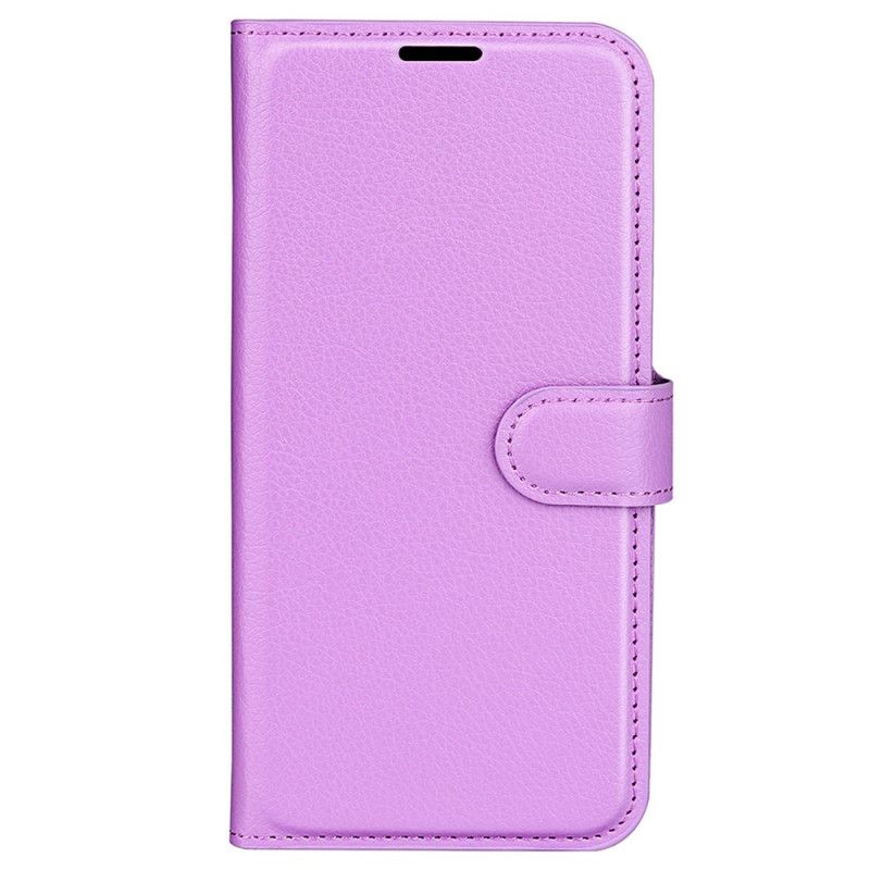 Etui Folio Oneplus 12r Klasyczna Sztuczna Skóra Litchi Etui Ochronne