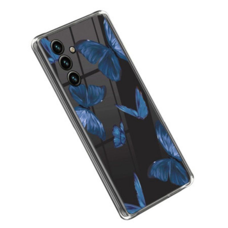 Etui do Samsung Galaxy A14 / A14 5G Bezszwowi Błękitni Motyle