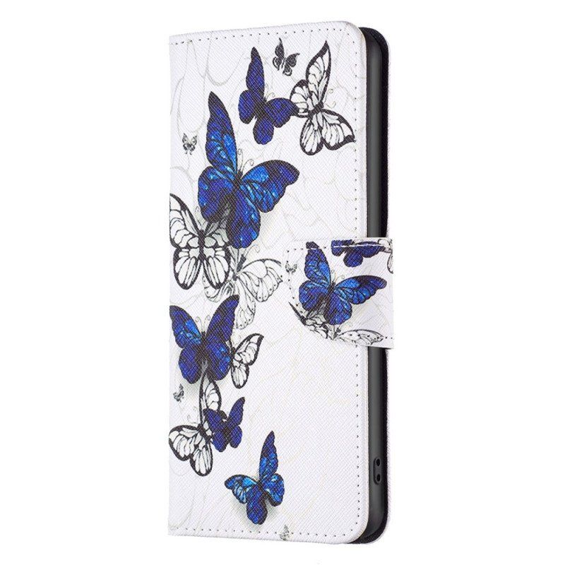 Etui Folio do Samsung Galaxy A14 / A14 5G Kolorowe Motyle