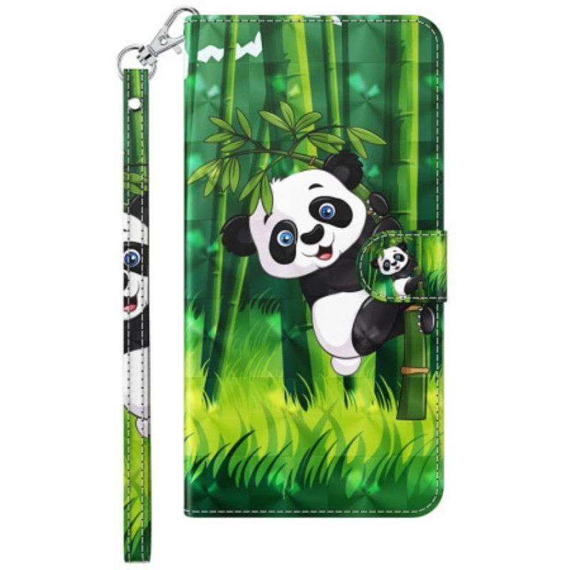 Etui Folio do Samsung Galaxy A14 / A14 5G Panda Bambus