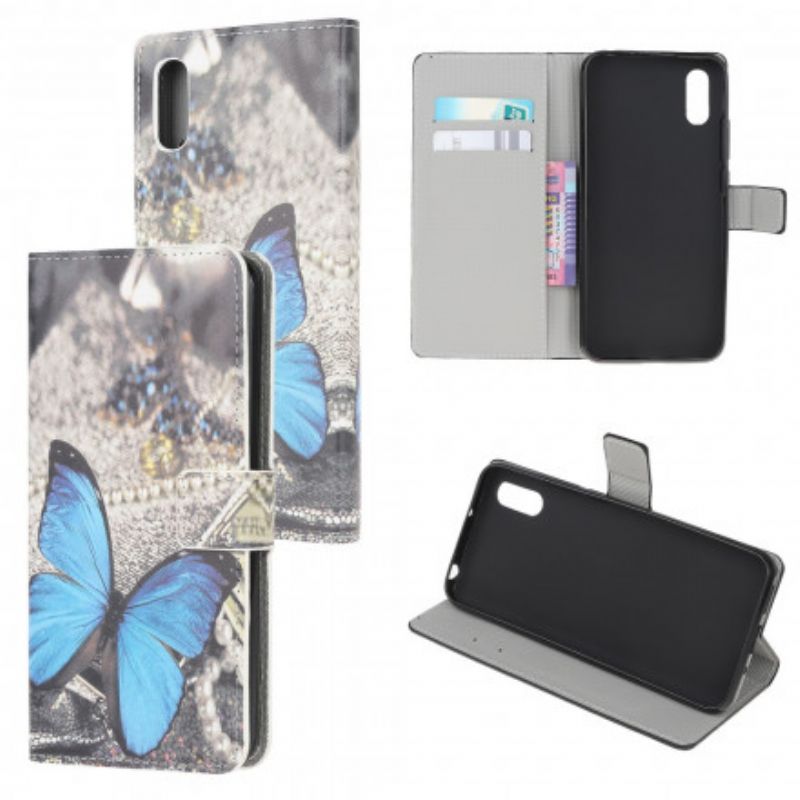 Etui Folio Do Samsung Galaxy Xcover 5 Niebieski Motyl