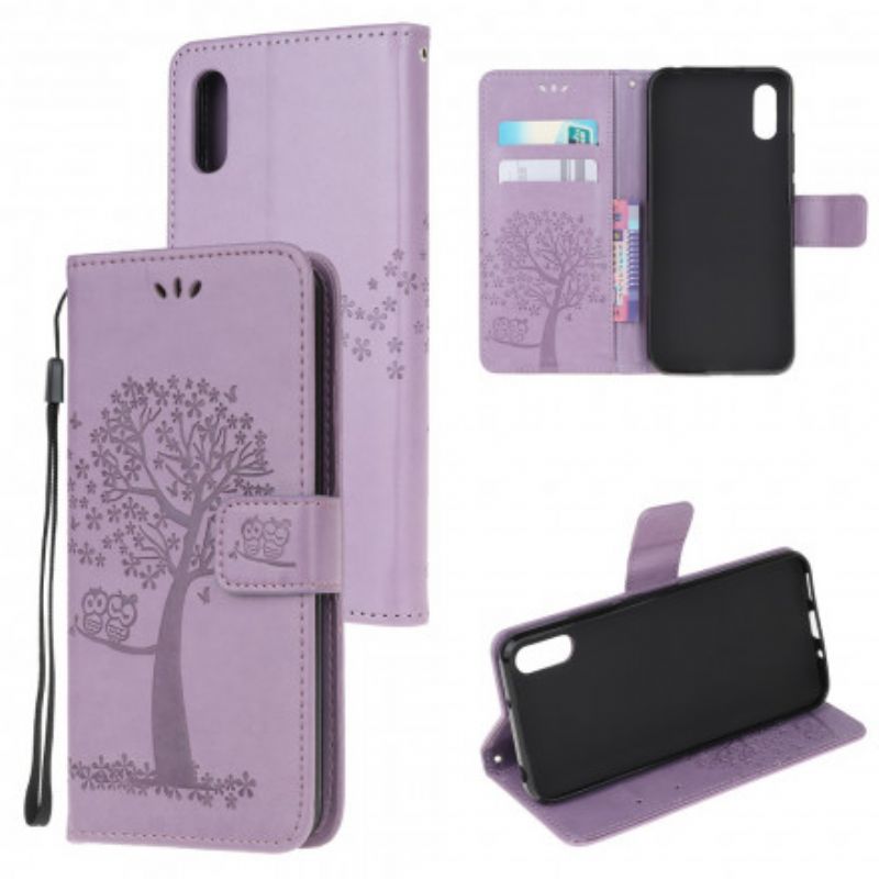 Etui Folio Do Samsung Galaxy Xcover 5 Stringi Drzewo I Sowy