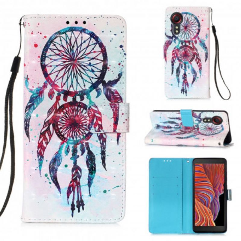 Etui Folio Samsung Galaxy Xcover 5 Akwarela Łapacz Snów Etui Ochronne