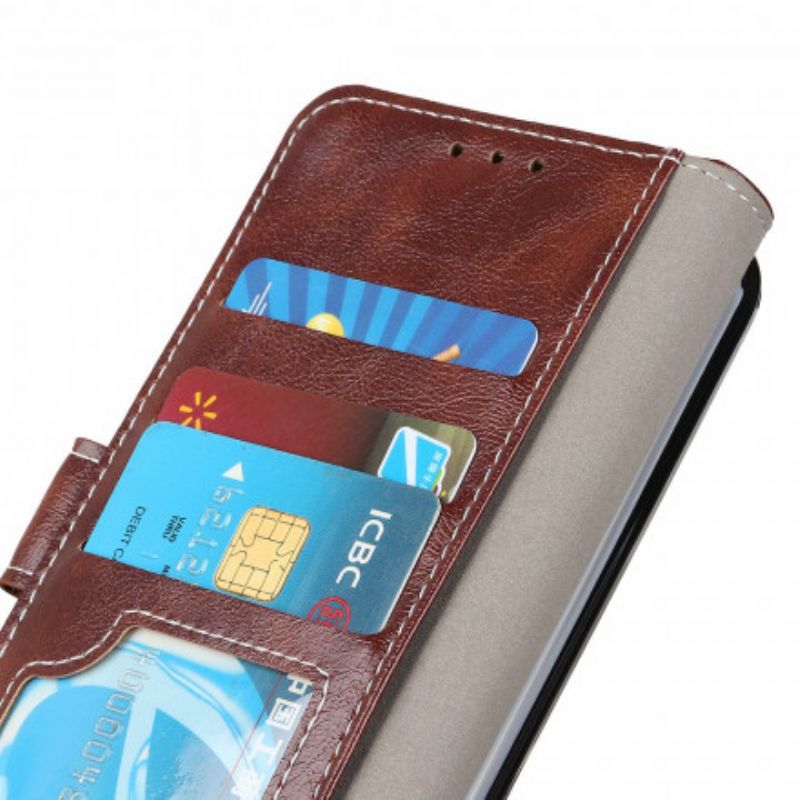 Etui Folio Samsung Galaxy Xcover 5 Błyszczące I Widoczne Szwy Etui Ochronne