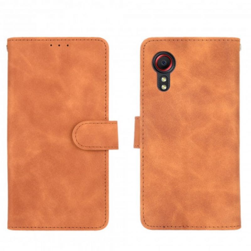 Etui Folio Samsung Galaxy Xcover 5 Dotyk Skóry