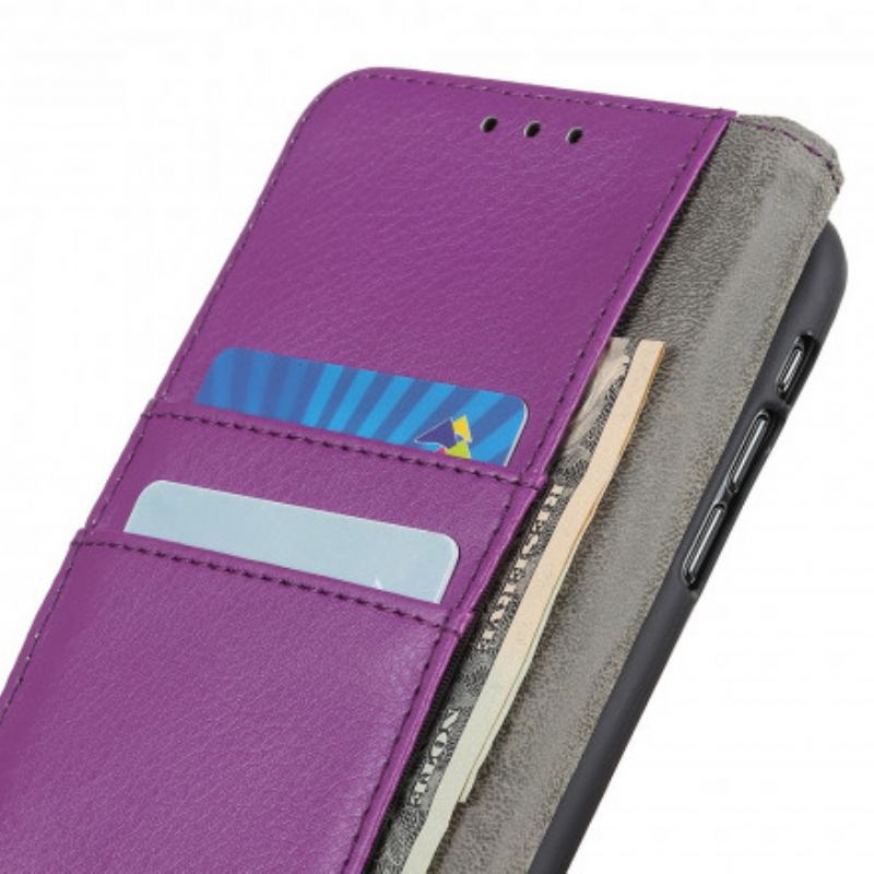 Etui Folio Samsung Galaxy Xcover 5 Klasyczne Liczi Sztuczna Skóra