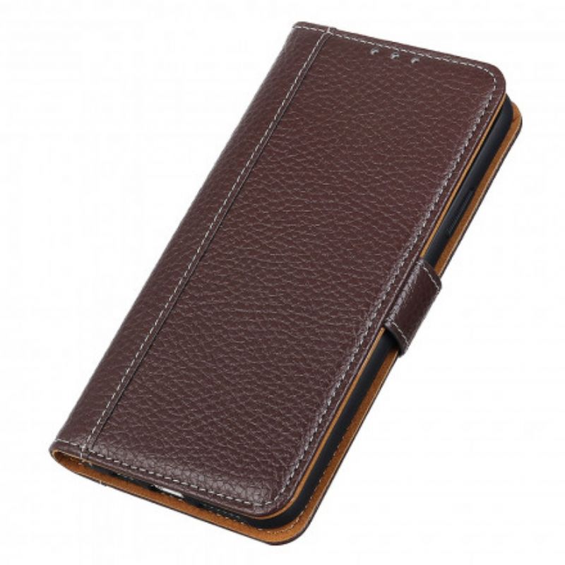 Etui Folio Samsung Galaxy Xcover 5 Litchi Skórzane Szwy Etui Ochronne