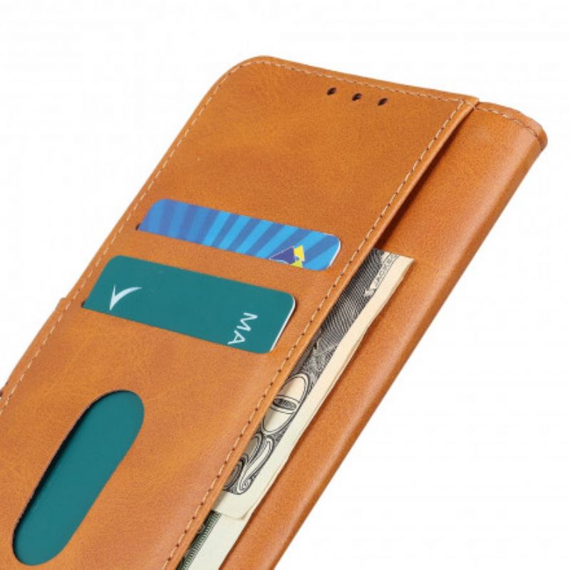 Etui Folio Samsung Galaxy Xcover 5 Litchi Skórzane Szwy Etui Ochronne