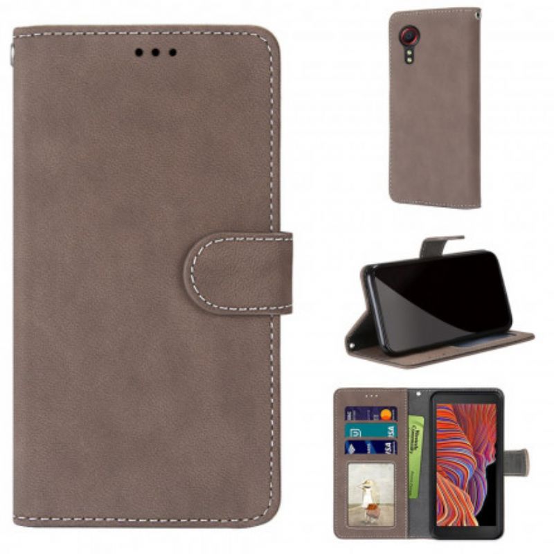 Etui Folio Samsung Galaxy Xcover 5 Styl Skórzany Vintage Couture Etui Ochronne