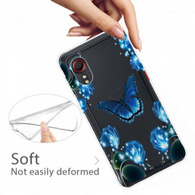 Etui Samsung Galaxy Xcover 5 Luksusowy Motyl Etui Ochronne