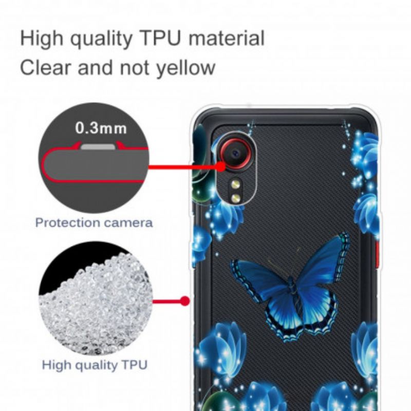 Etui Samsung Galaxy Xcover 5 Luksusowy Motyl Etui Ochronne