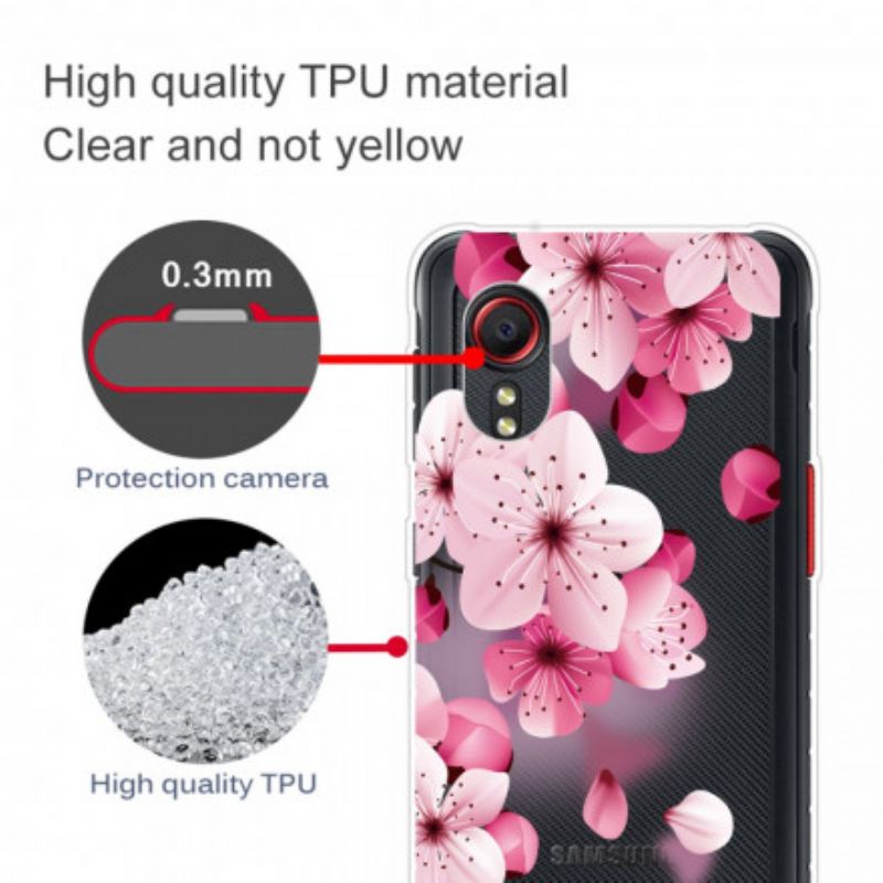 Etui Samsung Galaxy Xcover 5 Małe Różowe Kwiaty Etui Ochronne