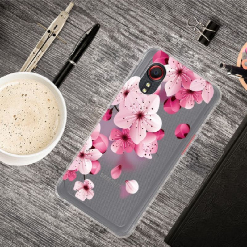 Etui Samsung Galaxy Xcover 5 Małe Różowe Kwiaty Etui Ochronne