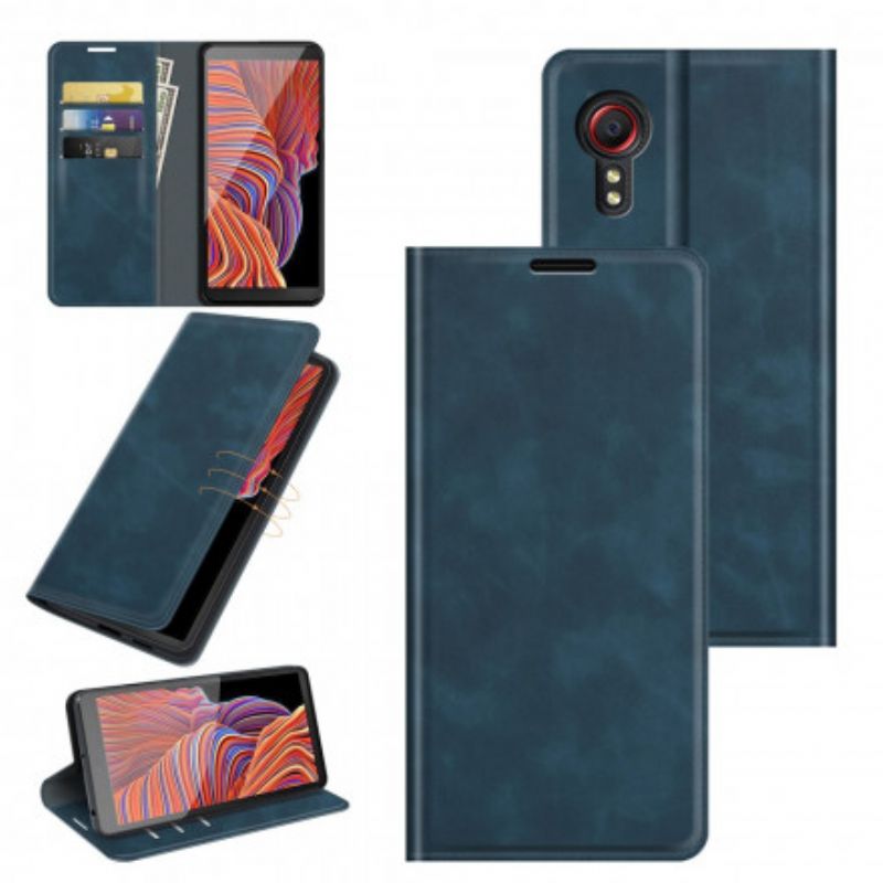 Flip Kotelot Samsung Galaxy Xcover 5 Etui Na Telefon Efekt Miękkiej Skóry