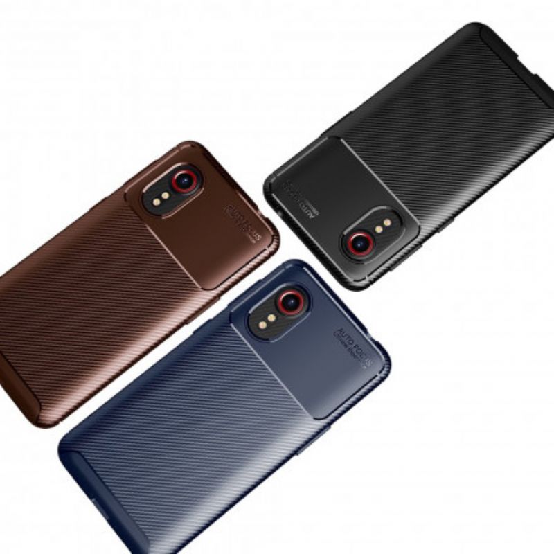 Futerały Samsung Galaxy Xcover 5 Etui Na Telefon Elastyczna Tekstura Włókna Węglowego