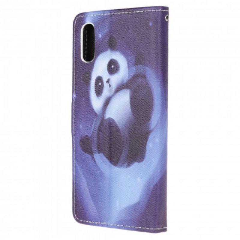 Skórzany Futerał Samsung Galaxy Xcover 5 Etui Na Telefon Panda Space Strappy