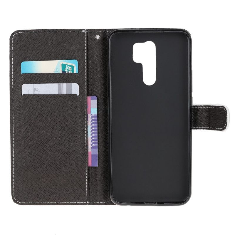 Etui Folio Xiaomi Redmi 9 Czarne Oczy Kota Ze Stringami Etui Ochronne