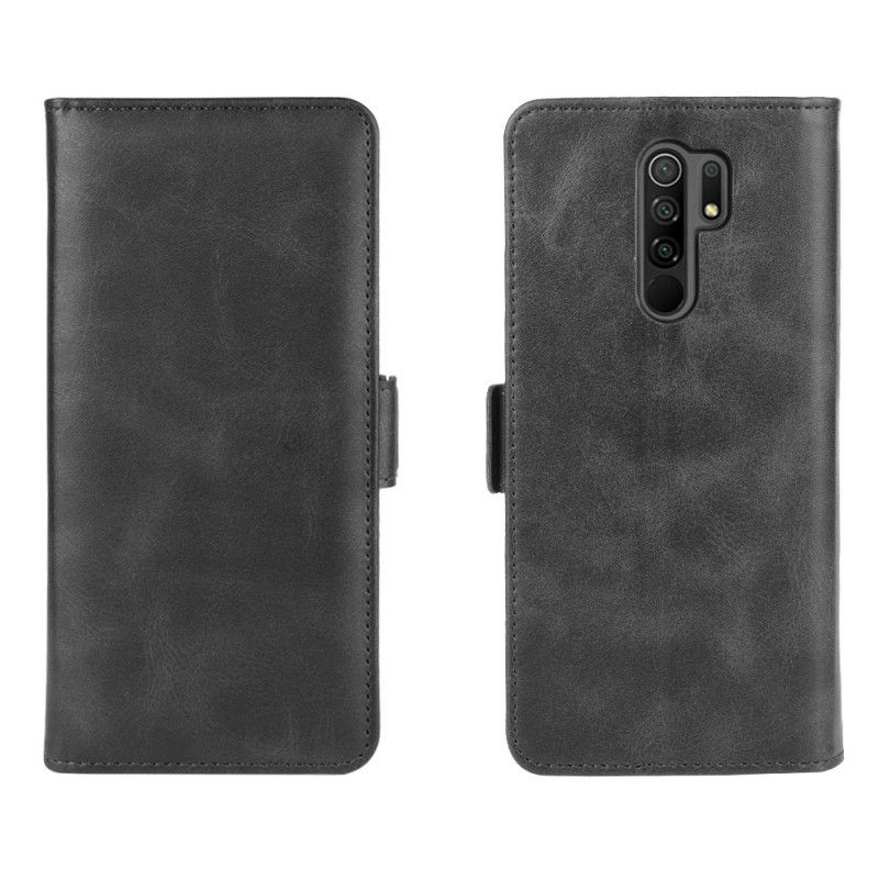 Etui Folio Xiaomi Redmi 9 Czerwony Czarny Podwójna Klapa Etui Ochronne