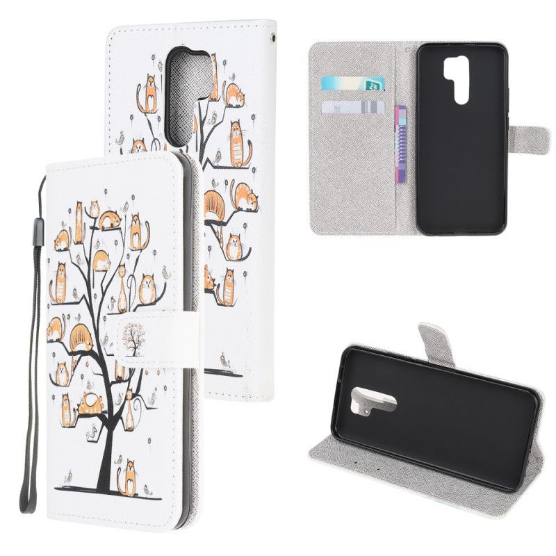 Etui Folio Xiaomi Redmi 9 Funky Stringi Kotki