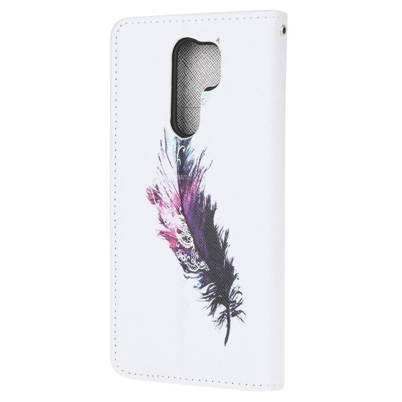 Etui Folio Xiaomi Redmi 9 Piórko Ze Stringami