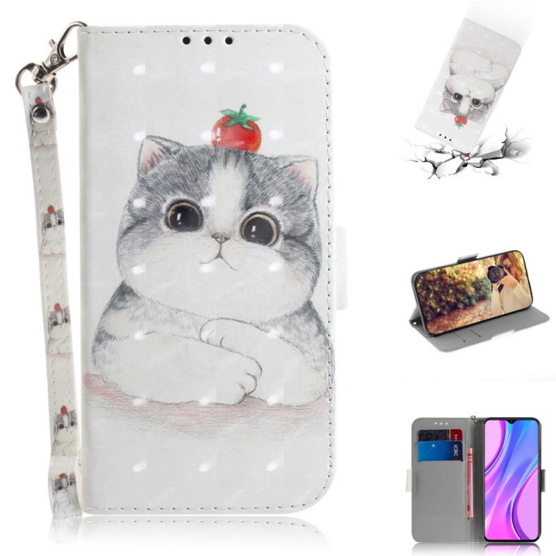 Etui Folio Xiaomi Redmi 9 Pomidor Na Stringach Cat Etui Ochronne