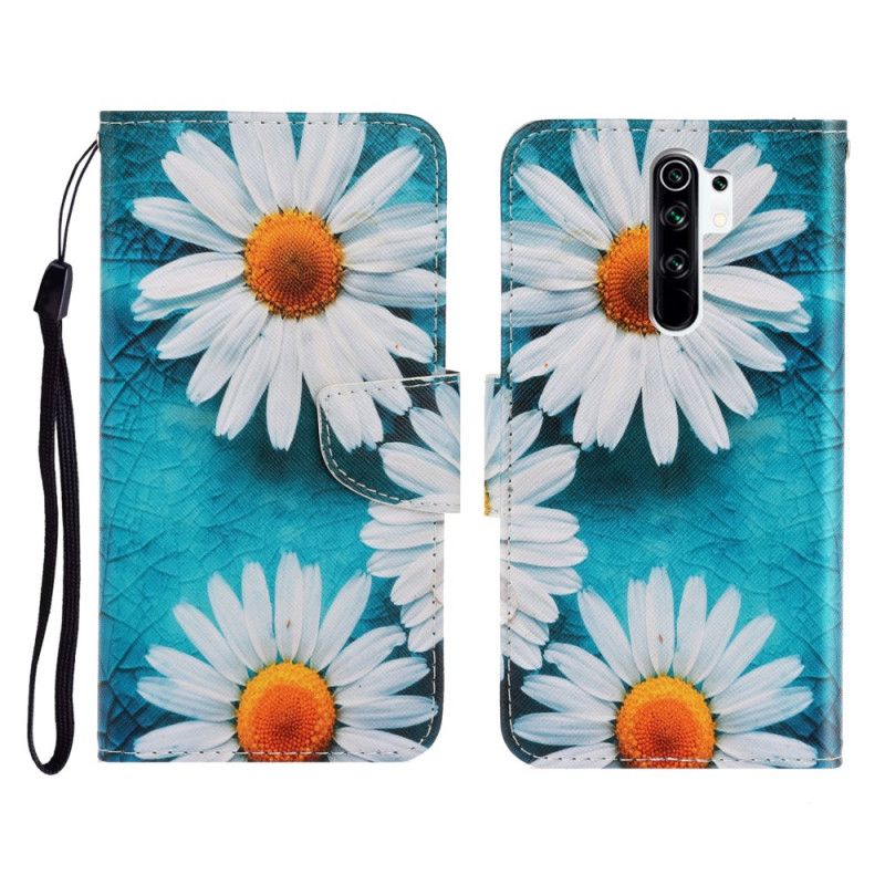 Etui Folio Xiaomi Redmi 9 Stokrotki W Stringach Etui Ochronne