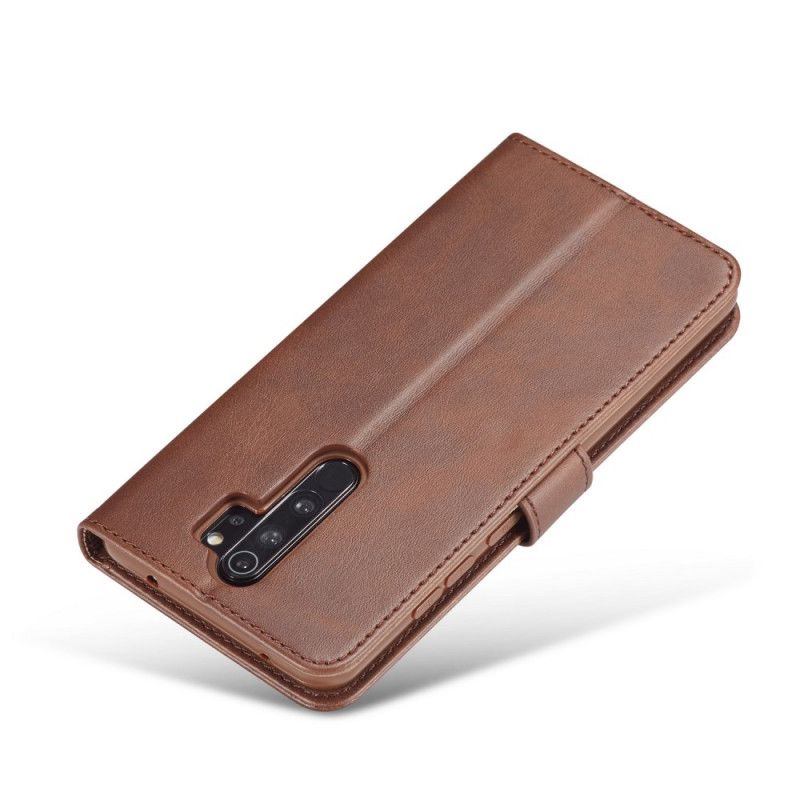 Etui Folio Xiaomi Redmi 9 Szary Czarny Lc.Imeeke Efekt Skóry Etui Ochronne