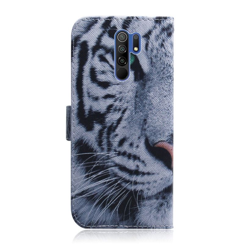 Etui Folio Xiaomi Redmi 9 Twarz Tygrysa Etui Ochronne