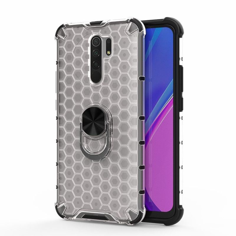 Etui Xiaomi Redmi 9 Biały Czarny Plaster Miodu I Wzór Pierścienia Etui Ochronne