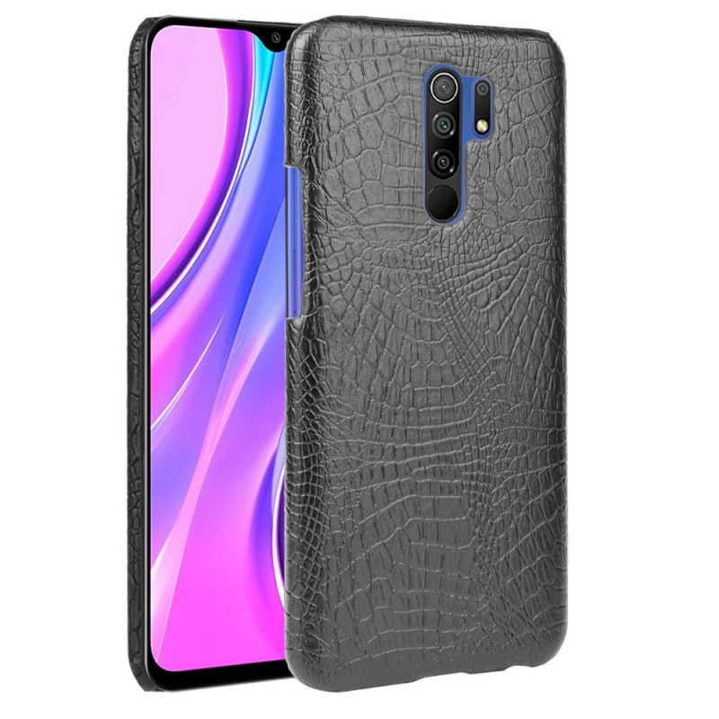 Etui Xiaomi Redmi 9 Biały Czarny Styl Skóry Krokodyla Etui Ochronne