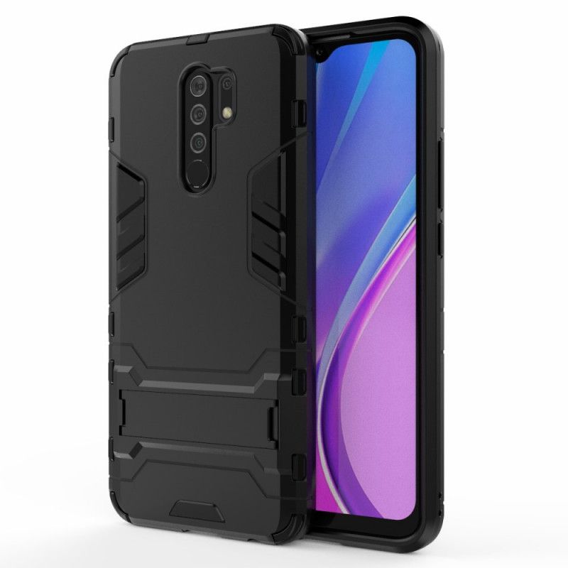 Etui Xiaomi Redmi 9 Czerwony Czarny Bardzo Wytrzymały Język Etui Ochronne