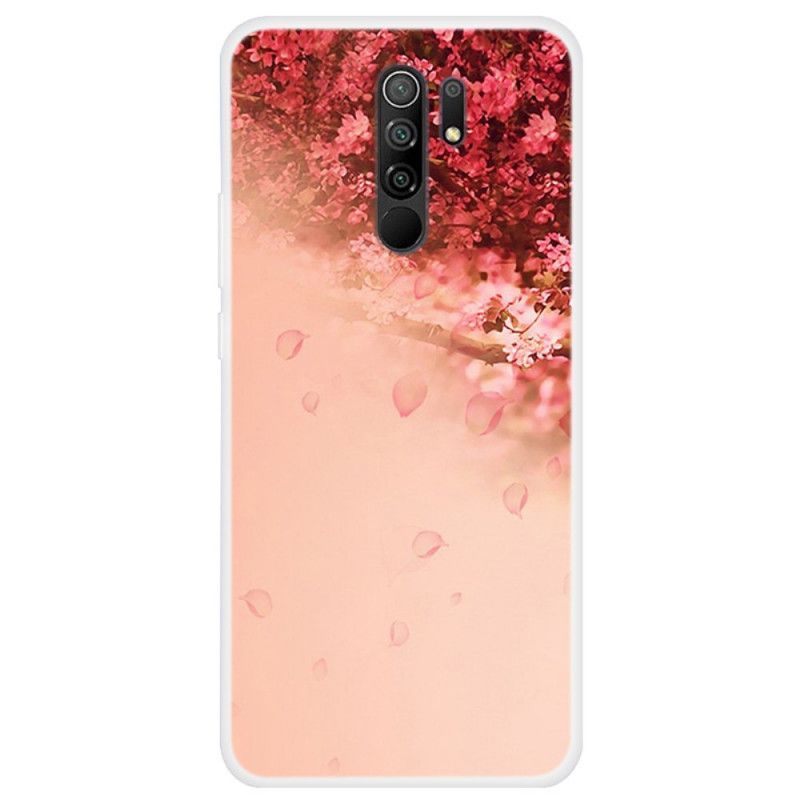 Etui Xiaomi Redmi 9 Przezroczyste Romantyczne Drzewo Etui Ochronne