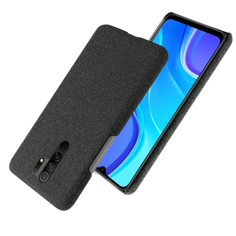 Etui Xiaomi Redmi 9 Szary Czarny Szykowna Tkanina Ksq