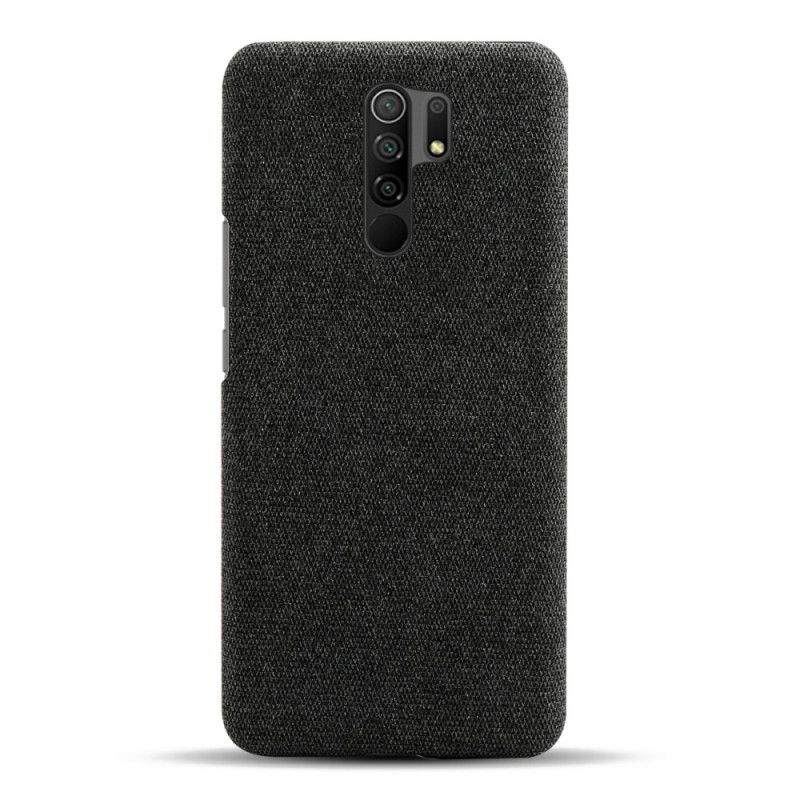 Etui Xiaomi Redmi 9 Szary Czarny Szykowna Tkanina Ksq