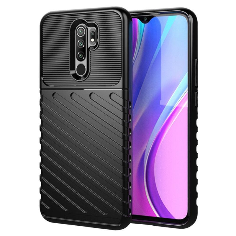 Etui Xiaomi Redmi 9 Zielony Czarny Seria Grzmotów Etui Ochronne