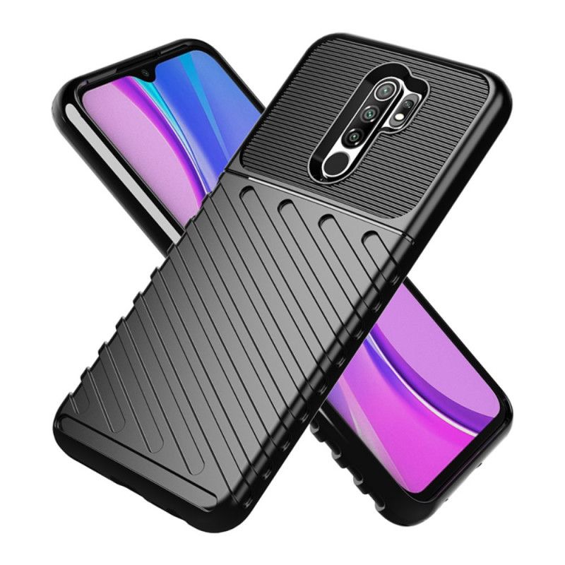 Etui Xiaomi Redmi 9 Zielony Czarny Seria Grzmotów Etui Ochronne