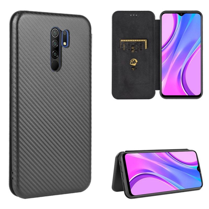 Flip Kotelot Xiaomi Redmi 9 Zielony Czarny Etui na Telefon Kolorowy Silikon Węglowy