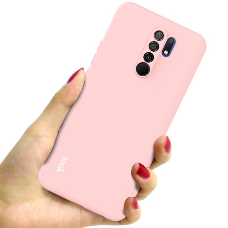 Futerały Xiaomi Redmi 9 Czerwony Czarny Etui na Telefon Kolory Ścinki Serii Imak Uc-2