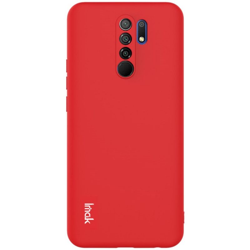 Futerały Xiaomi Redmi 9 Czerwony Czarny Etui na Telefon Kolory Ścinki Serii Imak Uc-2