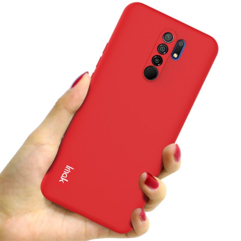 Futerały Xiaomi Redmi 9 Czerwony Czarny Etui na Telefon Kolory Ścinki Serii Imak Uc-2