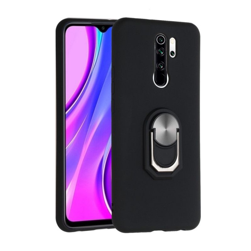 Futerały Xiaomi Redmi 9 Czerwony Czarny Etui na Telefon Metalizowany Wspornik Pierścieniowy