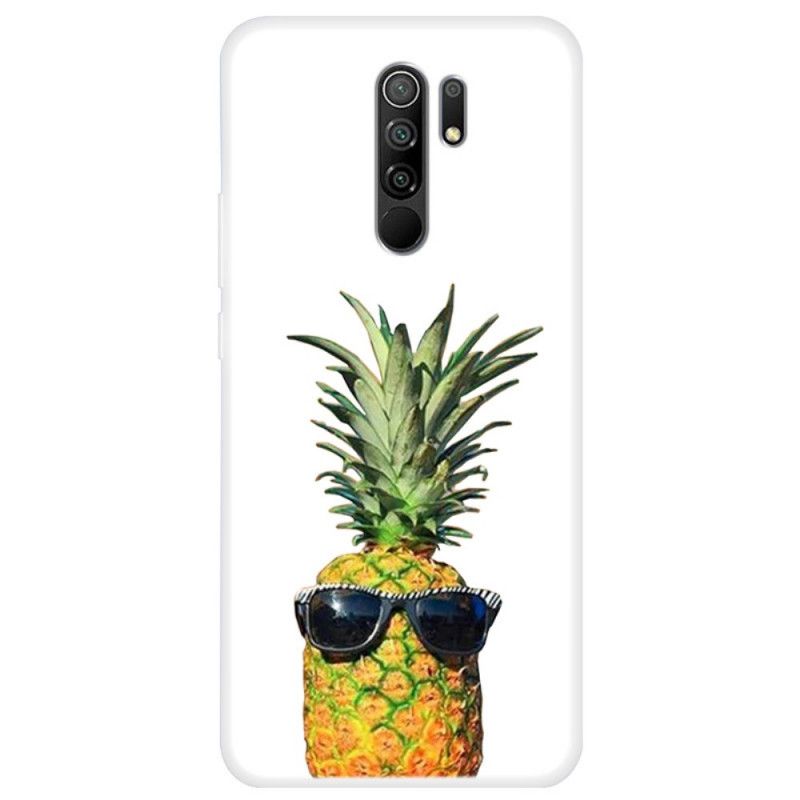 Futerały Xiaomi Redmi 9 Etui na Telefon Przezroczysty Ananas W Okularach